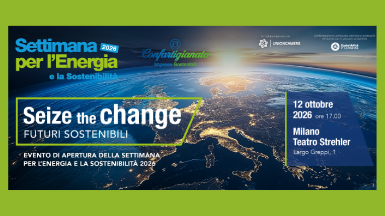Dal 19 ottobre torna la Settimana per l’Energia e la Sostenibilità